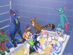  animal_genitalia anthro bathroom bathtub black_body black_fur blue_body blue_eyes blue_fur blue_hair blue_nose bodily_fluids brown_body brown_fur canid canine canis cheek_tuft chest_tuft claws dishka domestic_cat domestic_dog dragon drakhan drinking drinking_urine eyes_closed facial_tuft felid feline felis female feral fluffy fluffy_tail fur generation_2_pokemon genital_fluids genitals green_body green_claws green_eyes green_fur green_nose green_penis green_tongue grey_body grey_claws grey_eyes grey_fur grey_nose group hair head_tuft horn keenora kelsey_(ka-33) kip_(bisam97) ladder lira_(dragon-tear) lying_in_urine male mammal nintendo nude orange_body orange_eyes orange_fur peeing peeing_on_ass peeing_on_chest peeing_on_face peeing_on_head penis pink_body pink_fur pink_hair pink_tongue pokemon pokemon_(species) purple_body purple_eyes purple_fur pussy red_body red_eyes red_fur sandflower_(chromecobra) shane_(ka-33) sheath silly_straw sitting_in_urine sneasel standing straw stripes tail tan_body tan_fur tile tile_wall tongue tongue_out tuft urine urine_bath urine_in_mouth urine_on_chest urine_on_face urine_on_tongue urine_stream wall_(structure) watersports white_body white_fur wolf zekeythewusky 