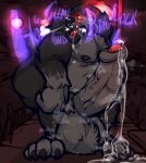  anthro ball_tuft belly big_hands big_nipples big_penis bodily_fluids canid canine canis claws detailed_background distorted_text drooling english_text excessive_genital_fluids excessive_precum fangs fluffy foreskin genital_fluids genitals glowing glowing_eyes hi_res huge_penis humanoid_genitalia humanoid_penis hyper hyper_genitalia hyper_penis lens_flare male mammal musclegut muscular muscular_anthro musk_clouds night nipples overweight overweight_anthro park penis precum red_light repeated_text saliva solo standing stylized_text teeth text translucent_text tuft vein veiny_penis were werecanid werecanine werewolf wolf wrulfy xbicox 