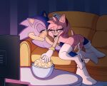  amy_rose bodily_fluids cum cum_in_pussy cum_inside duo eulipotyphlan female genital_fluids hedgehog hi_res male male/female mammal movie_night ninotrash s sega sonic_the_hedgehog sonic_the_hedgehog_(series) vaginal 