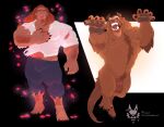  absurd_res anthro beast_(disney) bitediamond disney duo hi_res human male mammal solo 