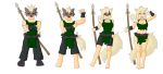  absurd_res animal_humanoid blonde_hair breasts canid canine canis cleavage clothed clothing colored eyelashes female fur gender_transformation green_clothing green_eyes growth hair hi_res holding_object holding_spear holding_weapon human humanoid long_hair male mammal mask medium_breasts melee_weapon mtf_transformation open_mouth polearm potion_bottle sequence skimpy solo solo_focus spear species_transformation tail tail_growth themaskofafox torn_clothing transformation weapon wolf wolf_mask yellow_body yellow_fur 