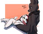  2023 anthro anthro_on_anthro bat black_body black_fur bodily_fluids deke_(ittybittykittytittys) digital_media_(artwork) duo elote_(enginetrap) enginetrap erection female fur genital_fluids genitals good_girl hi_res highlights_(coloring) lagomorph leporid male male/female mammal membrane_(anatomy) membranous_wings open_mouth open_smile penis precum pteropodid rabbit simple_background smile white_body white_fur wings 