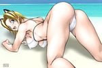  animal_ears arikawa ass beach bikini cat_ears day dead_or_alive pussy solo swimsuit tina_armstrong 