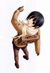  backpack bag black_hair coat gloves hashimoto_takashi ichinose_mio pantyhose randoseru school_bag school_uniform short_hair white_breath 