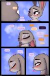  absurd_res anthro blush comic dialogue digital_media_(artwork) disney duo eyelashes eyes_closed female fur furbeyond grey_body grey_fur hi_res judy_hopps lagomorph leporid light_body light_fur male mammal purple_eyes rabbit shaded zootopia 