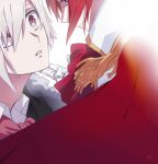  2boys brothers brown_eyes cape closed_mouth epaulettes facing_to_the_side idolish_7 incest kujou_tenn looking_at_another looking_at_viewer multiple_boys nanase_riku parted_lips pink_hair red_cape red_eyes red_hair shirt short_hair siblings smile tomoko_(morishio823) twincest twins white_shirt yaoi 