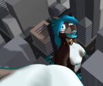  anthro bodily_fluids breasts city city_background dragon female first_person_view hi_res high-angle_view macro mouth_shot nipples nyoko_(mallowchu) open_mouth saliva saliva_string skyscraper solo teeth teeth_visible tongue tongue_out weaselclaw 