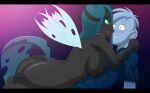 anthro arthropod beaver blush changeling clothed clothed/nude clothing culu-bluebeaver duo fangs female friendship_is_magic hasbro humanoid male male/female mammal my_little_pony nude queen_chrysalis_(mlp) rodent scared smile surprise tail teeth wings 