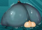  absurd_res anthro balls big_balls big_butt bodily_fluids butt cracks ellipsis english_text eyes_closed generation_1_pokemon genitals green_body hi_res huge_balls huge_butt hyper hyper_butt male nintendo nude onomatopoeia perineum pokemon pokemon_(species) senordraws sitting snorlax solo sound_effects sweat sweaty_butt text 