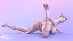  3d_(artwork) anthro anus areola azalea_(lhf3d) blue_eyes breasts butt digital_media_(artwork) domestic_cat elderly_female feet felid feline felis female fingering foot_fetish genitals hairless hairless_cat hi_res humanoid_feet jewelry lowhangingfruit3d mammal mature_anthro mature_female nipples nude old pawpads paws pinup plantigrade pose pussy raised_arms sagging_breasts simple_background solo sphynx_(cat) tail wide_hips 