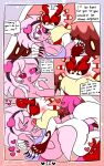  &lt;3 anthro blush bodily_fluids chaos_elfilis chinchilla chinchillid comic duo english_text female french_kissing hi_res kirby_(series) kirby_and_the_forgotten_land kissing lewdchuu_(artist) male male/female mammal nintendo p.k-98 pink_body rodent tears text white_body 