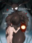  &lt;3 18_(artist) anthro areola big_breasts black_body blue_sky_studios breasts butt duo female hi_res human lamp lantern larger_female male mammal nipples outside over_the_garden_wall size_difference smaller_male standing text the_beast_(over_the_garden_wall) 