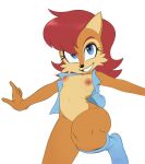  anthro archie_comics blue_eyes breasts chipmunk female ground_squirrel hi_res looking_at_viewer mammal nipples palegarbo rodent sally_acorn sciurid sega solo sonic_the_hedgehog_(archie) sonic_the_hedgehog_(comics) sonic_the_hedgehog_(series) 