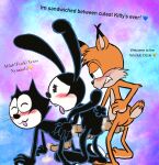  absurd_res anal anal_penetration anthro blush bodily_fluids bubsy_(series) bubsy_bobcat butt butt_grab cum cum_in_ass cum_inside disney domestic_cat embarrassed felid feline felis felix_the_cat felix_the_cat_(series) genital_fluids genitals group group_sex half-closed_eyes hand_on_butt happy happy_sex hi_res lagomorph leporid looking_pleasured male male/male male_penetrated male_penetrating male_penetrating_male mammal narrowed_eyes negafelix oswald_the_lucky_rabbit penetration penis rabbit raised_tail sex sharp_teeth smug tail teeth threesome trio 