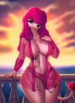  2023 anthro aozee artist_name balcony bedroom_eyes big_breasts blue_eyes breasts canid canine canis clothed clothing curvaceous curvy_figure detailed_background digital_drawing_(artwork) digital_media_(artwork) domestic_dog eyelashes female fingers fur gaby_(remaninglife) hair hair_over_eye hi_res hourglass_figure long_hair looking_at_viewer mammal mostly_nude narrowed_eyes one_eye_obstructed outside partially_clothed pink_hair poodle robe robe_only seductive small_waist smile solo tattoo thick_thighs translucent translucent_clothing translucent_robe voluptuous watermark white_body white_fur wide_hips 