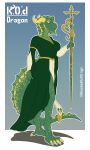  anthro big_tail bottomwear breasts clothing dragonborn_(dnd) dress dungeons_and_dragons female gold_scales green_body hasbro hi_res kenalatras_verata knockedoutdragon loincloth magic_staff medieval_clothing solo tail wizards_of_the_coast yellow_eyes 