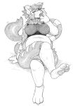 animate_inanimate anthro belly big_belly big_breasts biped bloated bodily_fluids breasts clothing crop_top crossed_legs ear_piercing emanata fangs female finger_fetish finger_lick finger_play fingers generation_4_pokemon hi_res licking living_plushie looking_at_belly looking_down luxray monochrome motion_lines neck_tuft nintendo pawpads piercing plushie pokemon pokemon_(species) saliva shirt sitting teeth toddnet tongue tongue_out topwear tuft vore whiskers 