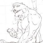  abs anthro bathroom breath cellphone collar demon foreskin genitals hi_res lifewonders male masturbation muscular muscular_male panting pecs penetrable_sex_toy penis phone sex_toy shower sitri solo tokyo_afterschool_summoners yunu38 
