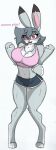  absurd_res anthro big_breasts big_girl breasts dolphin_shorts fan_character female hi_res july_hopps pace-maker small_waist solo taller_female thick_thighs wide_hips 