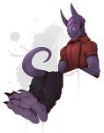  barefoot claws clothed clothing demon feet hair horn humanoid kredri male not_furry paws simple_background sitting soles solo toe_claws toes 