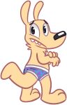  alpha_channel anthro barefoot black_eyes black_nose blue_briefs blue_clothing blue_underwear briefs briefs_only clothed clothing feet fur goronic macropod male mammal marsupial nickelodeon patterned_briefs patterned_underwear rocko&#039;s_modern_life rocko_rama simple_background solo tan_body tan_fur teeth_showing topless transparent_background underwear underwear_only wallaby 