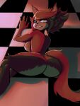  absurd_res anthro breasts butt canid canine eye_patch eyewear female fingers five_nights_at_freddy&#039;s fox foxy_(cally3d) foxy_(fnaf) fredina&#039;s_nightclub hi_res mammal scottgames smokeykat solo tail teeth yellow_eyes 