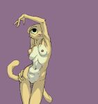  anthro bethesda_softworks biped breasts digital_media_(artwork) felid female fur genitals hair khajiit mammal nipples nude pose prequel_adventure pussy rajirra shaded simple_background smile solo tension the_elder_scrolls webcomic webcomic_character yellow_body yellow_eyes yellow_fur 