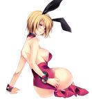  animal_ears ass bad_id bad_pixiv_id bare_legs blonde_hair breasts bunny_ears bunnysuit full_body large_breasts original solo wide_hips yu_(bkks) 