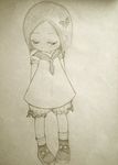  :&gt; bloomers impending_sky monochrome sketch solo tagme young 