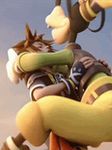  animated animated_gif belt brown_hair disney ears fingerless_gloves gloves goofy hat hug kingdom_hearts kingdom_hearts_ii lowres male_focus multiple_boys screencap sexually_suggestive sora_(kingdom_hearts) 