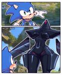  anthro blade blade_arm breasts butter_sugoi comic curvy_figure duo female floating_hands hi_res humanoid machine male male/female navel ninja_(sonic_frontiers) nipples robot robot_humanoid sega size_difference small_waist sonic_frontiers sonic_the_hedgehog sonic_the_hedgehog_(series) thick_thighs wide_hips 