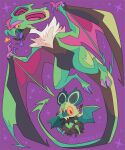  artist_name bat_(animal) chocodiley colored_tongue no_humans noibat noivern open_mouth pokemon pokemon_(creature) purple_background purple_tongue red_pupils simple_background sparkle tongue yellow_eyes 