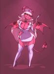  big_breasts bigdad breasts cleavage clothed clothing demon demon_humanoid female helluva_boss horn humanoid imp looking_at_viewer membrane_(anatomy) membranous_wings not_furry nurse_clothing nurse_uniform pink_body pink_eyes smile smiling_at_viewer solo spade_tail uniform verosika_mayday_(helluva_boss) wings 