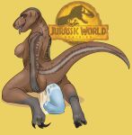  absurd_res anal anus bodily_fluids breasts dildo dinosaur dromaeosaurid female genital_fluids genitals hi_res jurassic_park jurassic_world nipples pussy pussy_juice reptile scalie sex_toy theropod universal_studios 