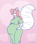  2022 anthro belly blush breasts clothed clothing digit_ring digital_media_(artwork) domestic_cat dress felid feline felis female fur hair hand_on_stomach helen_(satsumalord) hi_res jewelry mammal pregnant red_hair ring satsumalord sketch solo striped_body striped_fur stripes wedding_ring 