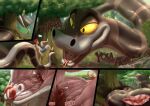  anthro duo hi_res human hypnosis inkanyamba_(artist) kaa_(jungle_book) larger_male macro male male/male mammal mind_control python reptile scalie size_difference smaller_human smaller_male snake the_jungle_book vore 