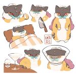  angry artist_name bed blanket closed_eyes cocktail_glass cup drinking_glass english_commentary fangs glass highres knife looking_at_viewer meme milk no_humans pillow pokemon pokemon_(creature) raikou red_eyes sleeping sparkle tagme teeth teletelo thumbs_up 