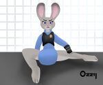  anthro clothed clothing diaper diaper_under_clothing disney female hi_res judy_hopps oswald_the_otter police police_officer police_uniform solo uniform wearing_diaper zootopia 