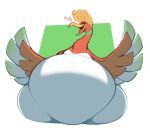  ambiguous_gender avian belly big_belly feral generation_2_pokemon ho-oh legendary_pokemon looking_at_viewer nintendo open_mouth pokemon pokemon_(species) red_eyes simple_background solo unknown_artist 