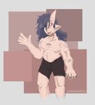  absurd_res benji_(character) bulge chubby_male clothed clothed/nude clothing digital_media_(artwork) elf hair hi_res humanoid irritablexenpinch_(artist) male male/male muscular nipples not_furry nude simple_background slightly_chubby solo underwear 