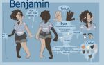  absurd_res benjamin_dice_(character) big_breasts breasts clothed clothing digital_media_(artwork) elf english_text gynomorph hair hi_res humanoid intersex intersex/intersex intersex/male irritablexenpinch_(artist) male male/male mammal model_sheet multicolored_body simple_background smile solo standing text two_tone_body 