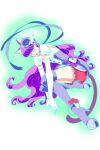  closed_eyes cure_macaron fetal_position food highres kirakira_precure_a_la_mode macaron monster_rally precure purple_hair white_background 