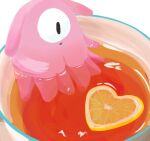  bathing cup food fruit hakai-shin_magu-chan lemon lemon_slice magu_menueku no_humans one-eyed silica_4_e simple_background tea teacup white_background 