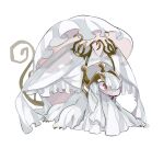  animal animal_focus bed canopy_bed dragon frills full_body no_humans omarumaru original red_eyes simple_background solo white_background 