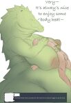  absurd_res anthro belli_(bellyblog) bellyblog_(artist) big_breasts breasts crocodile crocodilian crocodylid digital_drawing_(artwork) digital_media_(artwork) duo embrace english_text female furniture greeting herm_(lore) hi_res hug huge_breasts human hyper hyper_breasts intersex intersex/male male mammal nipples nude q&amp;a questions_and_answers reptile scalie simple_background size_difference text thick_neck 