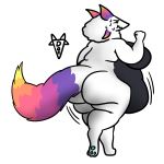  absurd_res alpha_channel anthro belly big_belly big_breasts breasts dae_(daebelly) daebelly digital_media_(artwork) female fur hi_res morbidly_obese obese obese_female overweight overweight_female simple_background solo thick_thighs transparent_background white_fur 