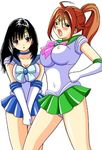  2girls angry bishoujo_senshi_sailor_moon blush breasts cleavage cosplay ichigo_100 ichigo_100_percent kitaoji_satsuki minamito_yui multiple_girls nipples panties sailor_jupiter sailor_jupiter_(cosplay) sailor_mercury_(cosplay) underwear 