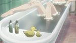  animated animated_gif barefoot bath blonde_hair breasts feet fullmetal_alchemist medium_breasts nude screencap solo water winry_rockbell 
