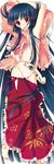  absurdly_long_hair arikawa_satoru arms_up barefoot black_hair breasts cameltoe dakimakura hair_flowing_over hair_in_mouth houraisan_kaguya long_hair lying medium_breasts nipples on_back open_clothes open_shirt panties red_eyes shirt side-tie_panties skirt skirt_pull solo touhou underwear very_long_hair 