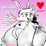  &lt;3 accessory animal_humanoid anthro anus beer_glass beer_mug big_breasts black_and_white blush bodily_fluids body_between_breasts bottomwear bovid bovid_humanoid bovine bovine_humanoid breasts cattle_humanoid cheek_tuft chinese_zodiac clothing cow_hug_day dachimotsu duo embrace english_text facial_tuft female genitals hair_accessory hi_res holidays hug huge_breasts humanoid lactating lagomorph lagomorph_humanoid leporid_humanoid mammal mammal_humanoid milk mono_(dachimotsu) monochrome pussy rabbit_humanoid screentone skirt text tuft valentine&#039;s_day we&#039;re_a_party_and_you&#039;re_invited! whiskers year_of_the_rabbit 